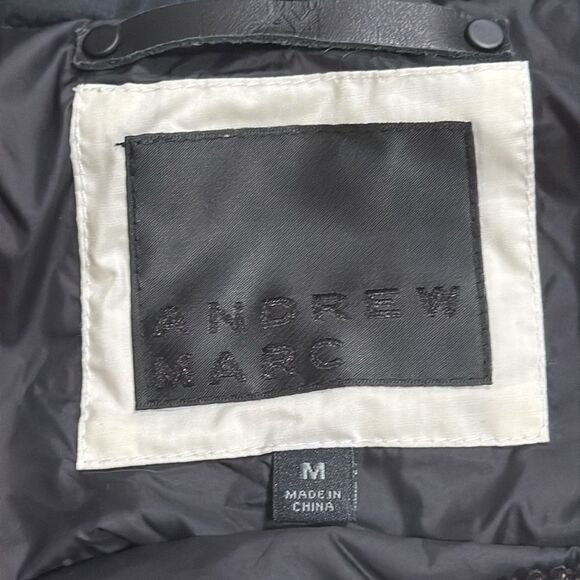 (N4) Andrew Marc Glow in the Dark Quilted Down Jacket Size M Uniset - Picture 13 of 16